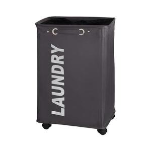 WENKO 3450112100 - Kôš na bielizeň QUADRO 40x60 cm šedá/čierna 3450112100 vyobraziť