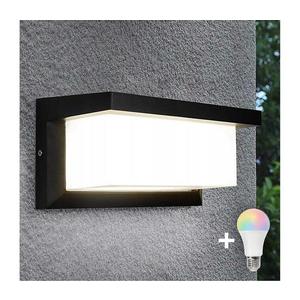 LED RGBW stmievateľné vonkajšie nástenné svietidlo NEELY 1xE27/9W/230V IP54 čierne BW0332+AI0819 vyobraziť