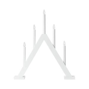 Markslöjd 706222 - Vianočný svietnik ARIELE 5xE10/3W/230V borovica/biela 706222 vyobraziť