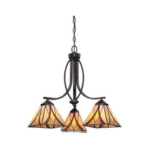 Elstead QZ-ASHEVILLE3 - Luster na reťazi Tiffany ASHEVILLE 3xE27/60W/230V QZ-ASHEVILLE3 vyobraziť