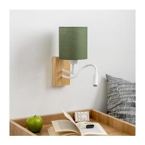 Brilagi - LED Nástenná lampa NUBILA WOOD 1xE27/25W/230V + LED/3W dub/zelená BG1565+BG1576 vyobraziť