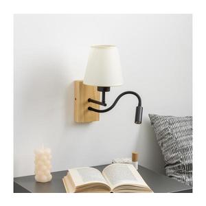 Brilagi - LED Nástenná lampa NUBILA WOOD 1xE27/25W/230V + LED/3W dub/krémová BG1564+BG1572 vyobraziť