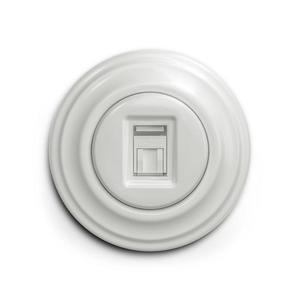 lap - Retro dátová zásuvka s rámikom biela KA0007+KA0066 vyobraziť