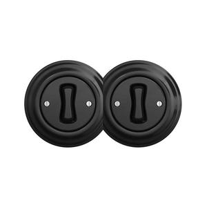 lap - Dvojitý retro jednopólový vypínač s rámčekom č. 1 čierny 2xKA0017+2xKA0010 vyobraziť