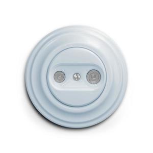 lap - Retro účastnícka zásuvka TV+R (priebežná) s rámikom modrá KA0025+KA0073 vyobraziť