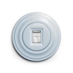 lap - Retro dátová zásuvka s rámikom modrá KA0025+KA0074 vyobraziť