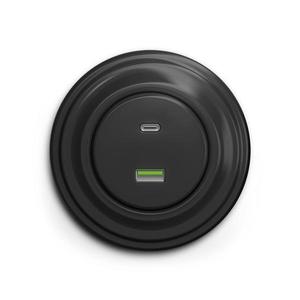 lap - Retro USB zásuvka A+C s antracitovým rámečekom KA0043+KA0083 vyobraziť