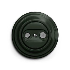 lap - Retro účastnícka zásuvka TV+R (priebežná) s rámčekom zelená KA0061+KA0089 vyobraziť