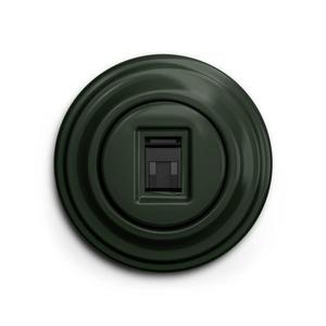 lap - Retro dátová zásuvka so zeleným rámčekom KA0061+KA0090 vyobraziť