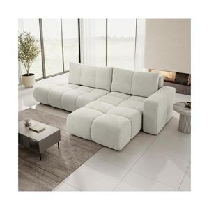 Rozkladacia rohová čalúnená sedacia súprava s úložným priestorom v tvare L ALMADA, pravé prevedenie, béžová 8590828985129 vyobraziť