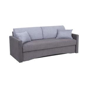 Čalúnená rozkladacia trojmiestná pohovka PAUL na každodenné spanie s opierkami na ruky sivá 8590828933878 vyobraziť