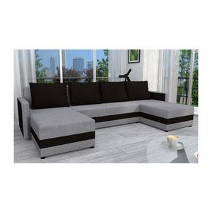 Čalúnená univerzálna rozkladacia sedacia súprava do tvaru U BRISTOL sivá/čierna 151101250070 vyobraziť