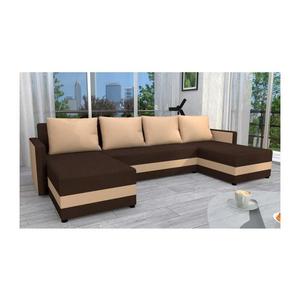 Čalúnená univerzálna rozkladacia rohová sedacia súprava do U BRISTOL hnedá/béžová 151101250080 vyobraziť