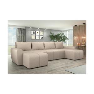 Čalúnená univerzálna rozkladacia sedacia súprava v tvare U NEWPORT béžová 151101250150 vyobraziť