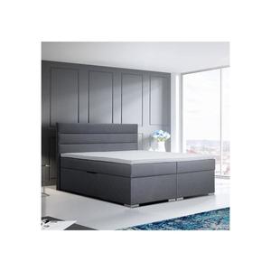 Čalúnená posteľ s úložným priestorom a matracmi s topperom NEW BOLERO 160x200 cm sivá BIA160x200 s matracemi a topperem vyobraziť