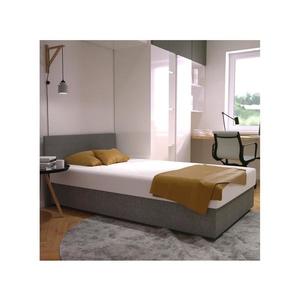 Čalúnená posteľ s úložným priestorom a matracom DARIA 120x200 cm sivá DUN120x200 s matrací vyobraziť