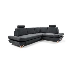 Rozkladacia rohová čalúnená sedacia súprava s úložným priestorom do tvaru L AVESTA pravostranná antracit 8590828984535 vyobraziť