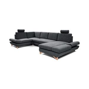 Rozkladacia rohová čalúnená sedacia súprava s úložným priestorom do U AVESTA antracit 8590828984054 vyobraziť