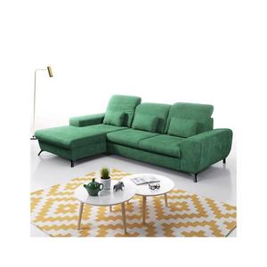 Rozkladacia rohová čalúnená sedacia súprava do tvaru L ALTA ľavá zelená 8590828983712 vyobraziť