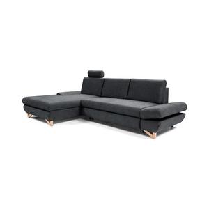 Rozkladacia rohová čalúnená sedacia súprava AVESTA do tvaru L, s úložným priestorom, ľavá, antracit 8590828983866 vyobraziť