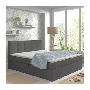 Čalúnená posteľ EMBER 180x200 cm s matracmi a topperom, s úložným priestorom, antracitová 04KTCLU574P180V1S1ML96 vyobraziť
