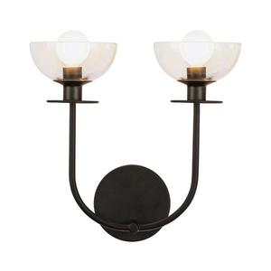 Elstead Alora Mood ALM-SYLVIA-2WB-BK-CL - Nástenné svietidlo SYLVIA 2×E14/40W/230V čierne ALM-SYLVIA-2WB-BK-CL vyobraziť