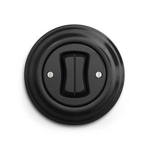 lap - Retro sériový vypínač s rámikom č. 5 čierny KA0016+KA0011 vyobraziť