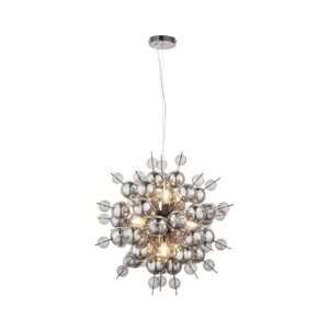 Endon 81583 - Luster na lanku JOULES 9xE14/7W/230V lesklý chróm/dymová 81583 vyobraziť