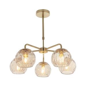 Endon 91969 - Luster na tyči DIMPLE 5xE14/7W/230V zlatý 91969 vyobraziť