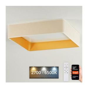Brilagi-LED Stmieva­teľné svietidlo VELVET SQUARE LED/36W/230V Wi-Fi Tuya + diaľkový ovládač krémové vyobraziť
