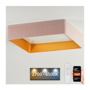 Brilagi-LED Stmieva­teľné svietidlo VELVET SQUARE LED/36W/230V Wi-Fi Tuya + diaľkové ovládanie ružové vyobraziť
