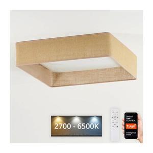 Brilagi-LED Stmievateľné svietidlo VELVET SQUARE LED/36W/230V Wi‑Fi Tuya + diaľkové ovládanie hnedé vyobraziť