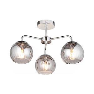 Endon 97971 - Prisadený luster DIMPLE 3xE14/7W/230V lesklý chróm/dymová sivá 97971 vyobraziť