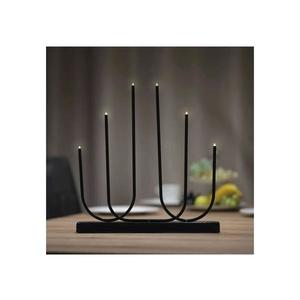 LED Vianočný svietnik 6xLED/2xAA čierny DCAW24 vyobraziť