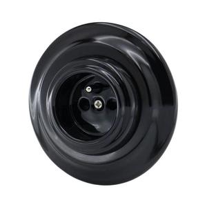 Bohemia-Design - Porcelánová retro zásuvka do domácnosti s rámikom 250V/16A čierna 12359375 vyobraziť