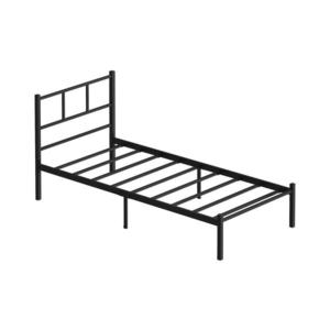 Kovová jednolôžková posteľ ROVAN 90x200 cm v čiernom prevedení, nosnosť 120 kg 837WST1143 vyobraziť