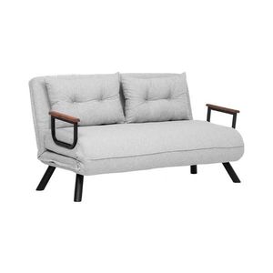 Rozkladacia dvojmiestná pohovka QIRA, sivá 859FTN2837 vyobraziť