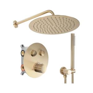 REA-P8551 - Sprchová sada s termostatickou podomietkovou batériou LUNGO brúsené zlato REA-P8551 vyobraziť