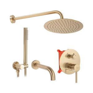 REA-P6609 - Sprchová súprava LUNGO s termostatickou podomietkovou batériou, kartáčované zlato REA-P6609 vyobraziť