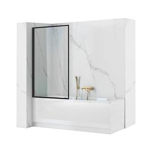 REA-K7390 - Vaňová zástena LAGOS 140x80 cm čierna/číra REA-K7390 vyobraziť