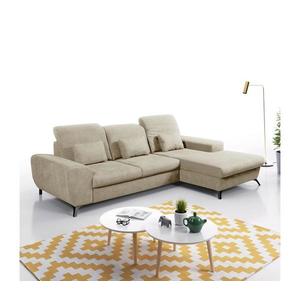 Rozkladacia rohová čalúnená sedacia súprava s úložným priestorom v tvare L ALTA pravá béžová 8590828022626 vyobraziť