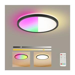 Brilagi - LED RGB stmievateľné svietidlo ULTRA SLIM LED/18W/230V Ø 30 cm čierne + diaľkové ovládanie BRI237 vyobraziť