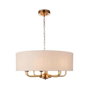 Endon 110727 - Luster na reťazi HIGHCLERE 8xE14/40W/230V béžová/mosadz priemer 70 cm 110727 vyobraziť