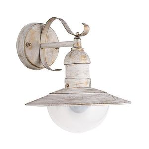 Brilagi - Vonkajšie nástenné svietidlo MOLDE 1xE27/60W/230V IP44 biela/patina 63023 vyobraziť