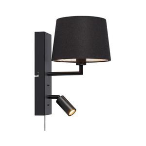 Markslöjd 108595 - LED nástenné svietidlo s USB COMO 1xE14/40W/230V + LED/3W čierne 108595 vyobraziť