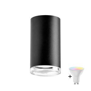 LED RGBW stmievateľné kúpeľňové bodové svietidlo TURYN 1xGU10/6, 5W/230V IP44 čierne SA1885+AI0414 vyobraziť