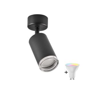 LED RGBW stmievateľné kúpeľňové bodové svietidlo TURYN 1xGU10/6, 5W/230V IP44 čierne SA1913+AI0414 vyobraziť