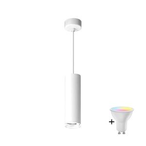 LED RGBW stmievateľný kúpeľňový závesný luster TURYN 1xGU10/6, 5W/230V IP44 biela SA1906+AI0414 vyobraziť