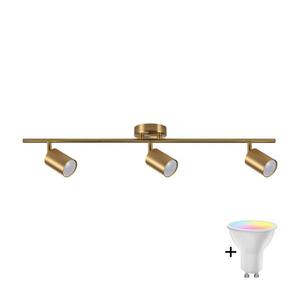 LED RGBW stmievateľné bodové svietidlo GOLDI 3xGU10/6, 5W/230V zlaté SA2170+3xAI0414 vyobraziť