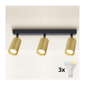 Brilagi - LED stmievateľné bodové svietidlo SELE GOLDEN 3xGU10/6, 5W/230V čierna/zlatá BG1007+3xAI0414 vyobraziť